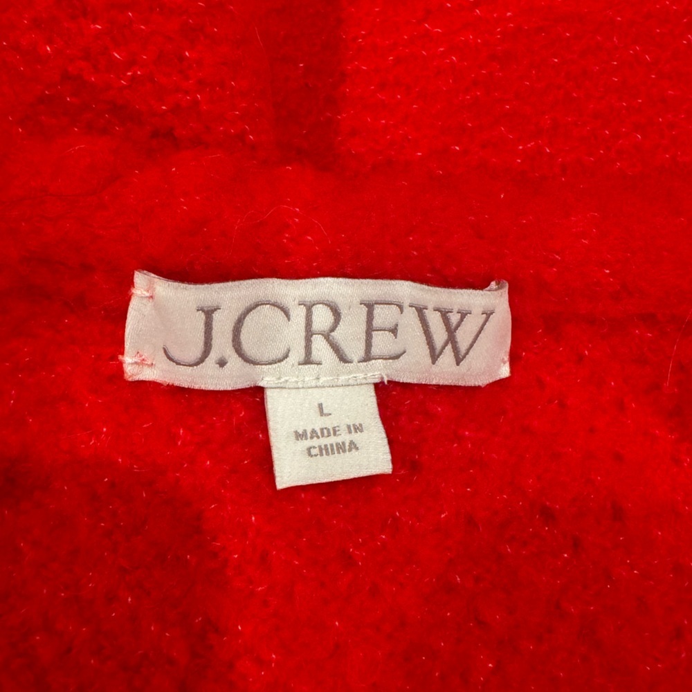 J.Crew Odette Sweater Lady Jacket in Holiday Red Knit Cardigan Chanel vibes - Picture 10 of 10